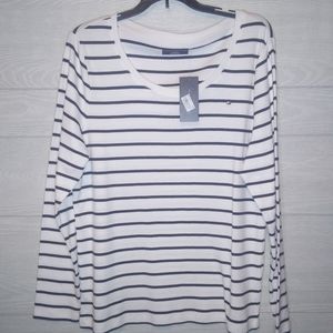 Tommy Hilfiger flag long sleeve striped tee